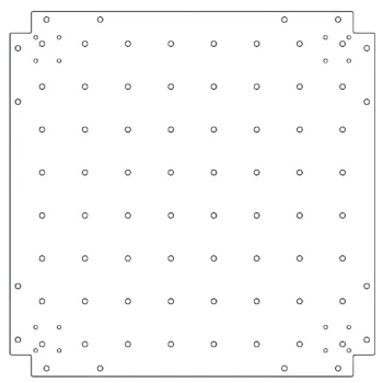 Bundplade i galvaniseret stål - 70 x 70 cm