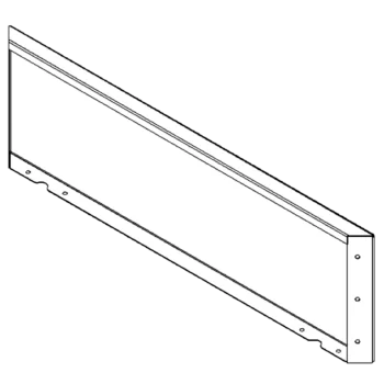 Stål plantekasse - Panel - 30 x 100 cm - RAL9005 mat (sort)
