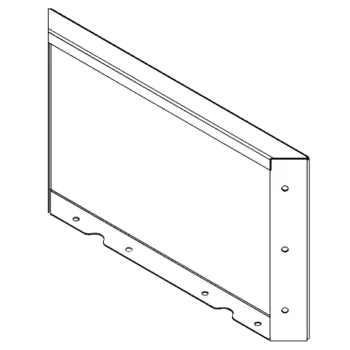 Stål plantekasse - Panel - 30 x 50 cm - RAL9005 mat (sort)