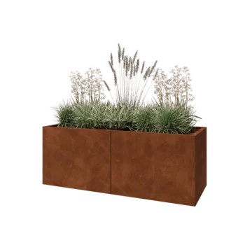 Cortenstål plantekasse XXL - Rektangel - 160 x 60 x 60 cm - Uden bundplade