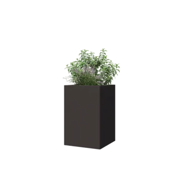 Stål plantekasse - Firkant - 40 x 40 x 60 cm - RAL7016 mat (antracitgrå) - Uden bundplade