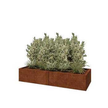 Cortenstål plantekasse XXL - Rektangel - 160 x 60 x 30 cm - Uden bundplade