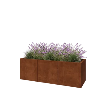 Cortenstål plantekasse XXL - Rektangel - 150 x 50 x 50 cm - Uden bundplade