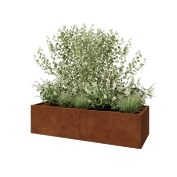 Cortenstål plantekasse XXL - Rektangel - 160 x 60 x 40 cm - Uden bundplade