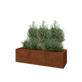 Cortenstål plantekasse XXL - Rektangel - 150 x 50 x 40 cm - Uden bundplade