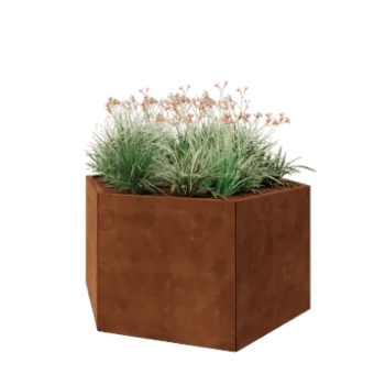 Cortenstål plantekasse - Sekshjørne - 139,3 x 121 x 70 cm - Uden bundplade