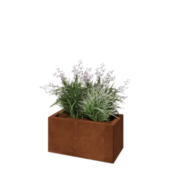 Cortenstål plantekasse - Rektangel - 60 x 30 x 30 cm - Uden bundplade