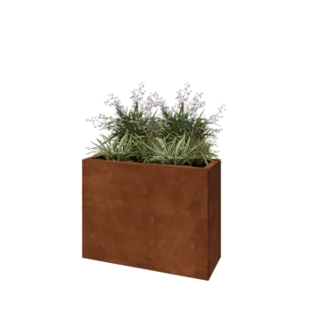 Cortenstål plantekasse - Rektangel - 80 x 30 x 60 cm - Uden bundplade