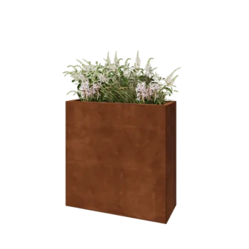 Cortenstål plantekasse - Rektangel - 80 x 30 x 80 cm - Uden bundplade