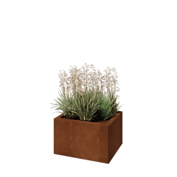 Cortenstål plantekasse - Rektangel - 50 x 40 x 30 cm - Uden bundplade