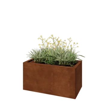 Cortenstål plantekasse - Rektangel - 80 x 40 x 40 cm - Uden bundplade