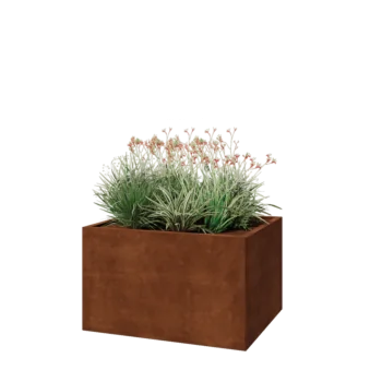 Cortenstål plantekasse - Rektangel - 100 x 80 x 60 cm - Uden bundplade