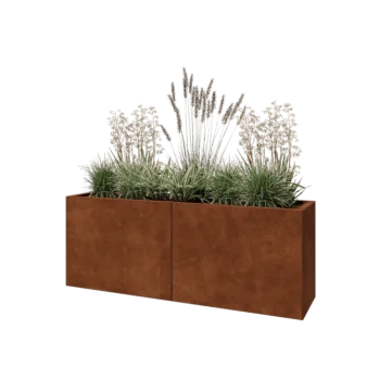 Cortenstål plantekasse XXL - Rektangel - 160 x 40 x 60 cm - Uden bundplade