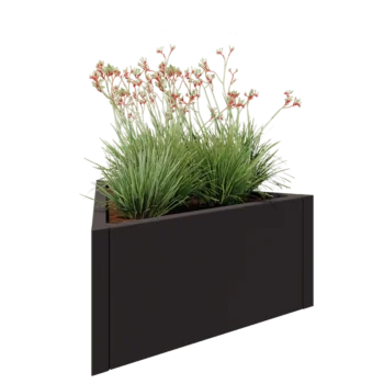 Stål plantekasse - Trekant ligesidet - 90,6 x 78,3 x 40 cm - Andre RAL-farve - Uden bundplade