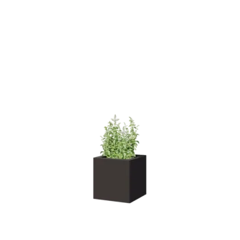 Stål plantekasse - Firkant - 30 x 30 x 30 cm - RAL7016 mat (antracitgrå) - Uden bundplade