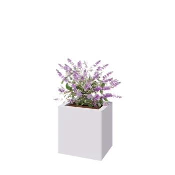 Stål plantekasse - Rektangel - 40 x 30 x 40 cm - RAL9010 mat (hvid) - Uden bundplade