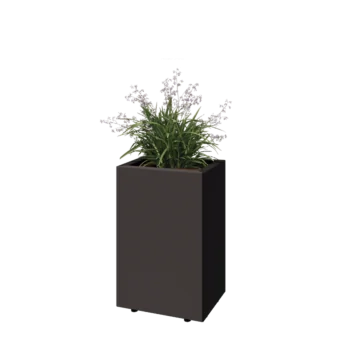 Stål plantekasse - Rektangel - 40 x 30 x 60 cm - Andre RAL-farve - Med bundplade - Med ben