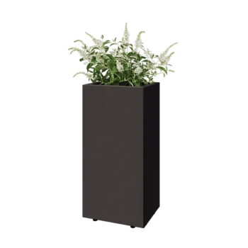 Stål plantekasse - Rektangel - 40 x 30 x 80 cm - Andre RAL-farve - Med bundplade - Med ben