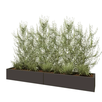 Stål plantekasse XXL - Rektangel - 240 x 40 x 30 cm - Andre RAL-farve - Uden bundplade