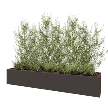 Stål plantekasse XXL - Rektangel - 240 x 50 x 40 cm - Andre RAL-farve - Uden bundplade