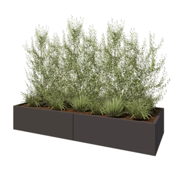 Stål plantekasse XXL - Rektangel - 240 x 80 x 40 cm - Andre RAL-farve - Uden bundplade