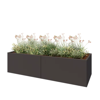 Stål plantekasse XXL - Rektangel - 240 x 80 x 60 cm - Andre RAL-farve - Uden bundplade