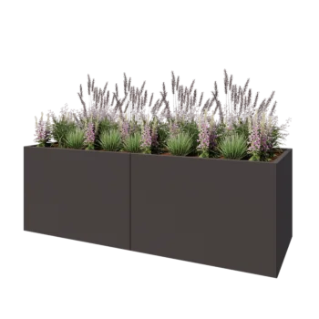 Stål plantekasse XXL - Rektangel - 240 x 80 x 80 cm - Andre RAL-farve - Uden bundplade