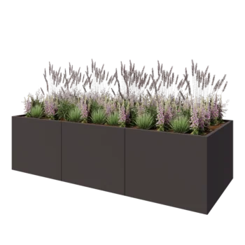 Stål plantekasse XXL - Rektangel - 300 x 120 x 80 cm - Andre RAL-farve - Uden bundplade