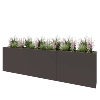 Stål plantekasse XXL - Rektangel - 300 x 30 x 80 cm - Andre RAL-farve - Uden bundplade