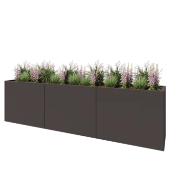 Stål plantekasse XXL - Rektangel - 300 x 50 x 80 cm - Andre RAL-farve - Uden bundplade