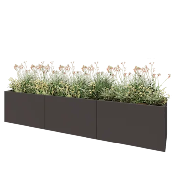 Stål plantekasse XXL - Rektangel - 300 x 60 x 60 cm - Andre RAL-farve - Uden bundplade