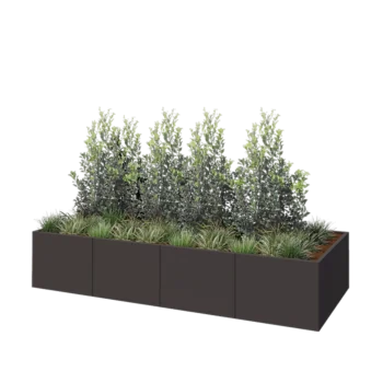 Stål plantekasse XXL - Rektangel - 320 x 120 x 60 cm - Andre RAL-farve - Uden bundplade