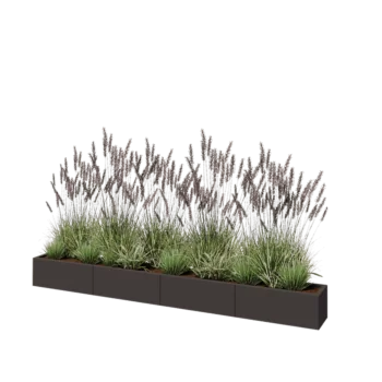 Stål plantekasse XXL - Rektangel - 320 x 30 x 30 cm - Andre RAL-farve - Uden bundplade
