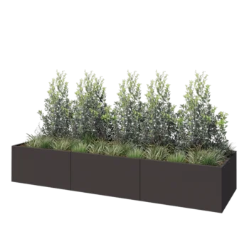 Stål plantekasse XXL - Rektangel - 360 x 100 x 60 cm - Andre RAL-farve - Uden bundplade