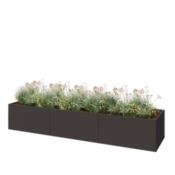 Stål plantekasse XXL - Rektangel - 360 x 80 x 60 cm - Andre RAL-farve - Uden bundplade