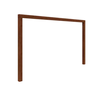 Cortenstål pergola - Lige ud - 400 x 230 cm - Uden betonfod
