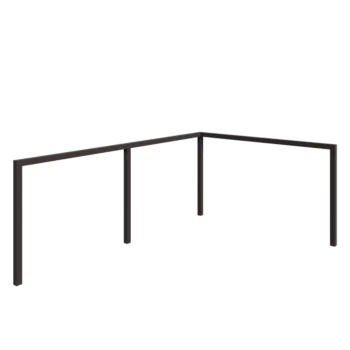 Stål pergola - Hjørne - 600 x 412 x 230 cm - RAL7016 mat (antracitgrå) - Uden betonfod