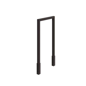 Stål pergola - Lige ud - 150 x 230 cm - RAL7016 mat (antracitgrå) - Med betonfod