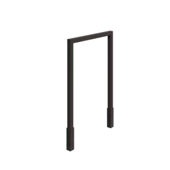 Stål pergola - Lige ud - 200 x 230 cm - RAL7016 mat (antracitgrå) - Med betonfod