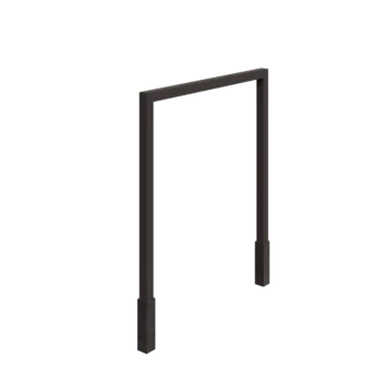 Stål pergola - Lige ud - 250 x 230 cm - RAL7016 mat (antracitgrå) - Med betonfod