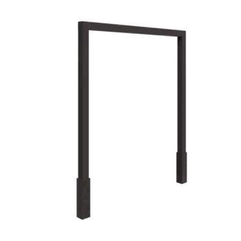 Stål pergola - Lige ud - 250 x 230 cm - Andre RAL-farve - Med betonfod