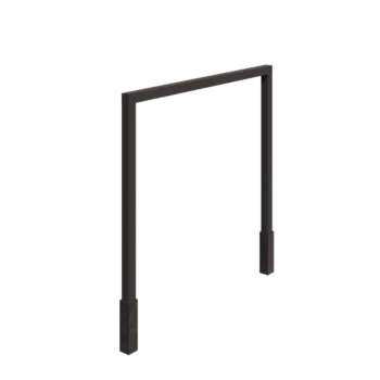 Stål pergola - Lige ud - 300 x 230 cm - RAL7016 mat (antracitgrå) - Med betonfod