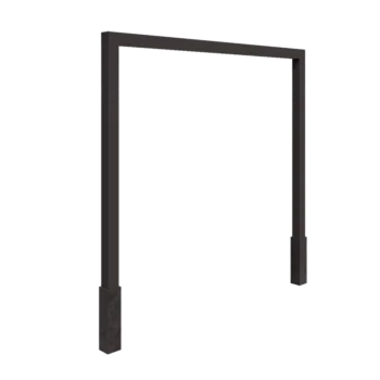 Stål pergola - Lige ud - 300 x 230 cm - Andre RAL-farve - Med betonfod