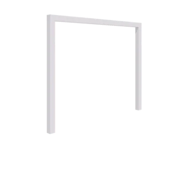 Stål pergola - Lige ud - 300 x 230 cm - RAL9010 mat (hvid) - Uden betonfod