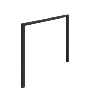 Stål pergola - Lige ud - 400 x 230 cm - RAL7016 mat (antracitgrå) - Med betonfod