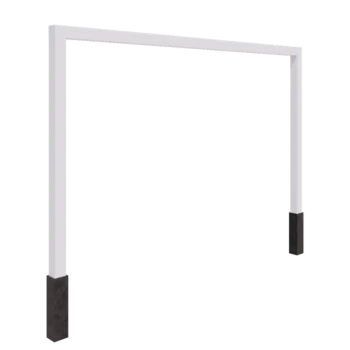Stål pergola - Lige ud - 400 x 230 cm - RAL9010 mat (hvid) - Med betonfod