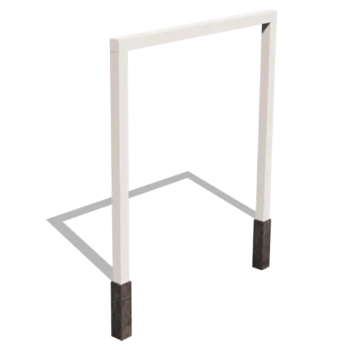 Stål pergola - Lige ud - 250 x 230 cm - RAL9010 mat (hvid) - Med betonfod