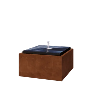 Cortenstål vandfontæne - Orin - 80 x 80 x 40 cm - Uden LED-belysning