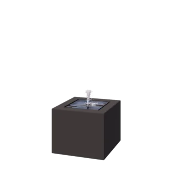 Vandfontæne i aluminium - Lyra - 50 x 50 x 40 cm - Andre RAL-farve - Med LED-belysning